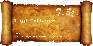 Tugyi Szilviusz névjegykártya